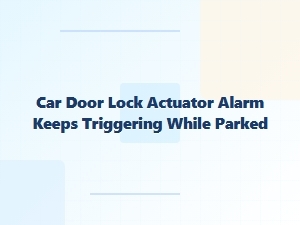 Diagnosing Parked Car Door Lock Alarm Triggers